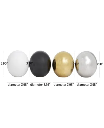 Rosemary Lane 4" Ceramic Orbs Vase Filler, Set Of 4