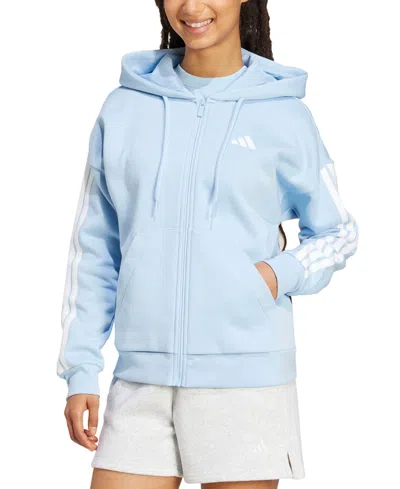 Adidas Originals Women's 3-stripe Logo Zip Hooded Track Jacket