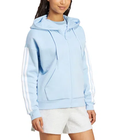 Adidas Originals Women's 3-stripe Logo Zip Hooded Track Jacket
