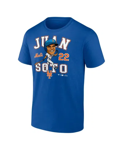 Fanatics Men's Juan Soto Royal New York Mets Hometown Caricature T-shirt In Animal Print