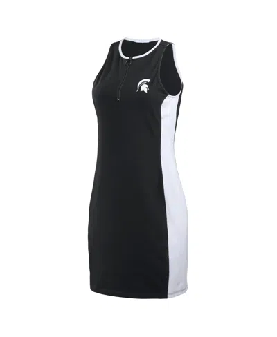 Wear By Erin Andrews Women's Black Michigan State Spartans Body Framing Tank Dress