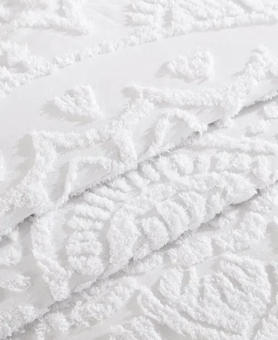 Beatrice Home Fashions Lotus Chenille Lightweight Bedspread, King In White