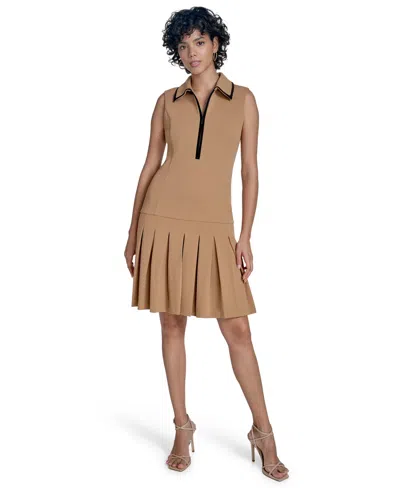 Calvin Klein Women's Scuba Crepe Sleeveless A-line Dress