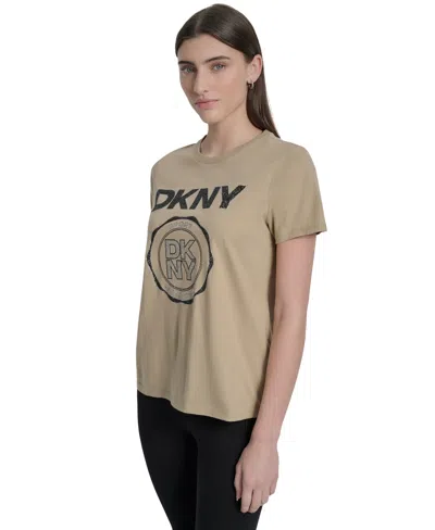 Dkny Sport Women's Medallion Logo Crewneck T-shirt