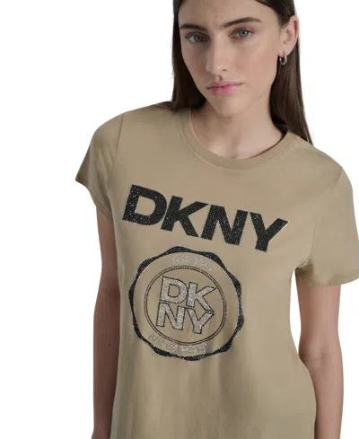 Dkny Sport Women's Medallion Logo Crewneck T-shirt