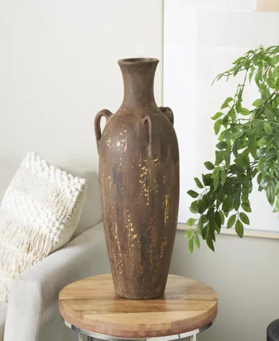 Rosemary Lane Ceramic 24.4" Farmhouse Vase With Handles