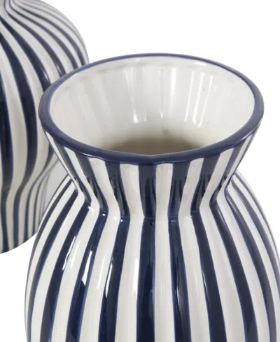 Rosemary Lane Ceramic Modern Vase, Set Of 2