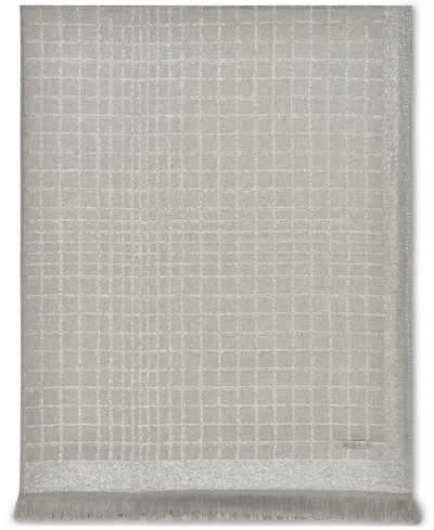 Calvin Klein Metallic Grid Print Wrap