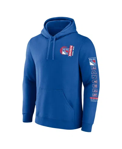 Fanatics Men's Blue New York Rangers Revolution Pullover Hoodie In Blue
