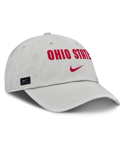 Nike Men's Gray Ohio State Buckeyes 2025 On-field Gameday Club Adjustable Hat