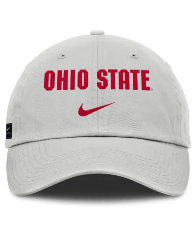 Nike Men's Gray Ohio State Buckeyes 2025 On-field Gameday Club Adjustable Hat