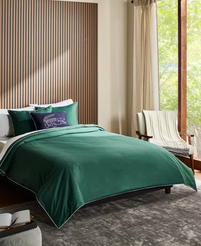 Lacoste Tiebreak Solid 3-pc. Comforter Set, Full/queen In Green