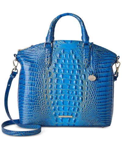 Brahmin Large Duxbury Melbourne Satchel In Blue