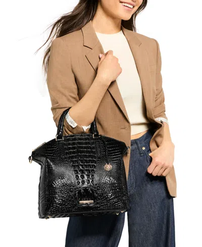 Brahmin Large Duxbury Melbourne Satchel In Blue