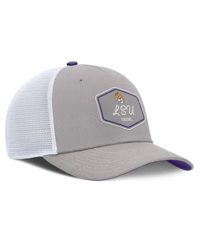 Nike Men's Gray Lsu Tigers Rise Legacy Adjustable Trucker Hat