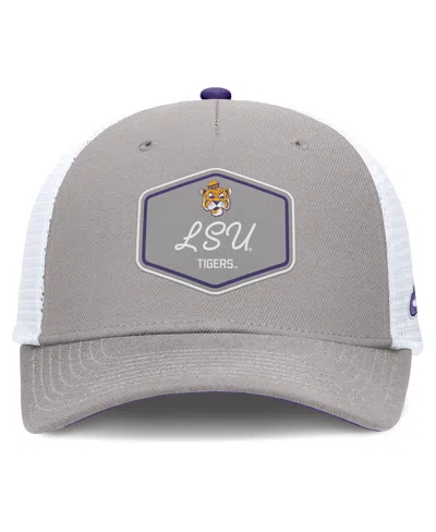 Nike Men's Gray Lsu Tigers Rise Legacy Adjustable Trucker Hat