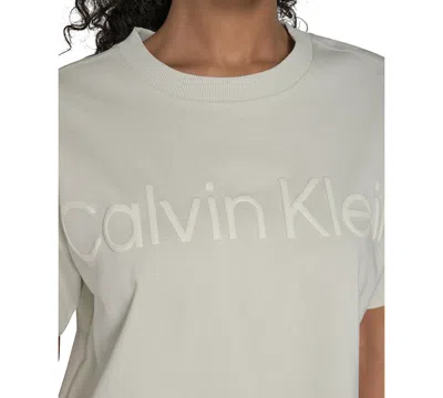 Calvin Klein Performance Women's Cotton Raised Logo Cropped T-shirt