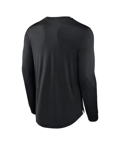 Fanatics Men's Black Philadelphia Eagles Blackout Long Sleeve T-shirt In Black