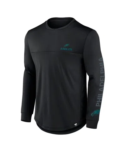 Fanatics Men's Black Philadelphia Eagles Blackout Long Sleeve T-shirt In Black