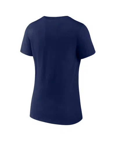 Logo Athletic Women's Navy Dallas Cowboys Unrivaled V-neck T-shirt