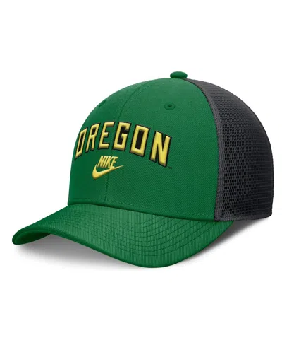 Nike Men's Green/black Oregon Ducks Legacy Arch Rise Performance Trucker Adjustable Hat