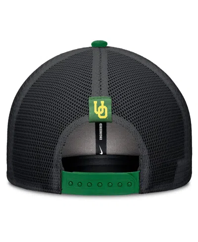 Nike Men's Green/black Oregon Ducks Legacy Arch Rise Performance Trucker Adjustable Hat