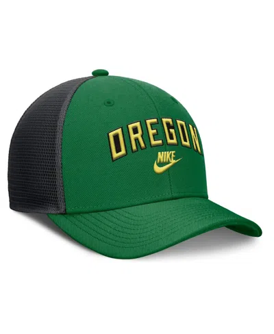 Nike Men's Green/black Oregon Ducks Legacy Arch Rise Performance Trucker Adjustable Hat