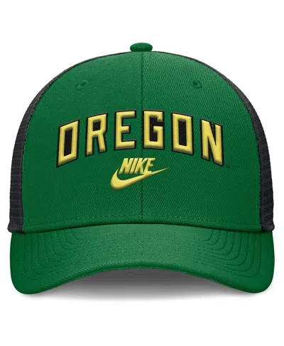 Nike Men's Green/black Oregon Ducks Legacy Arch Rise Performance Trucker Adjustable Hat