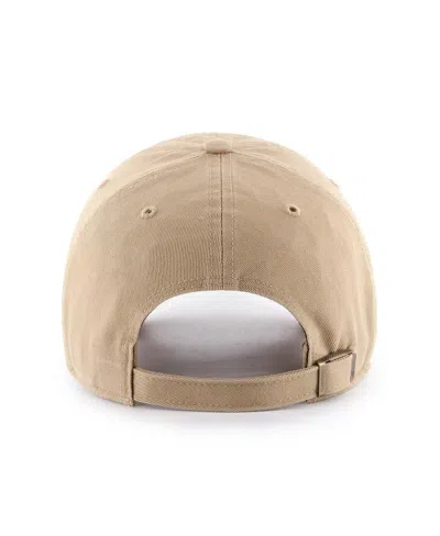 47 Brand Men's Khaki Indiana Pacers Primary Logo Clean Up Adjustable Hat