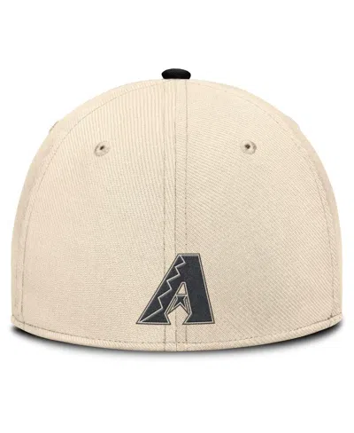 Nike Men's Natural/black Arizona Diamondbacks Statement Rise Performance Flex Hat