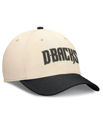 Nike Men's Natural/black Arizona Diamondbacks Statement Rise Performance Flex Hat