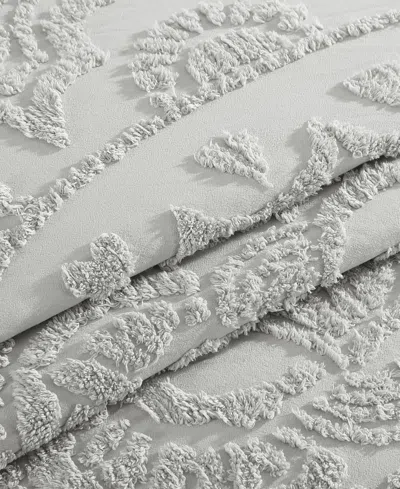 Beatrice Home Fashions Lotus Chenille Lightweight Bedspread, Queen In Gray