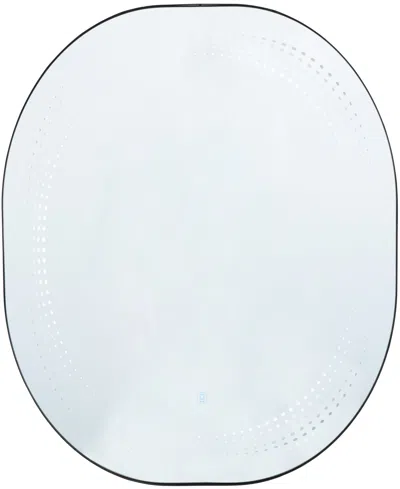 Rosemary Lane Glass 31" Led Wall Mirror With Radial Pattern