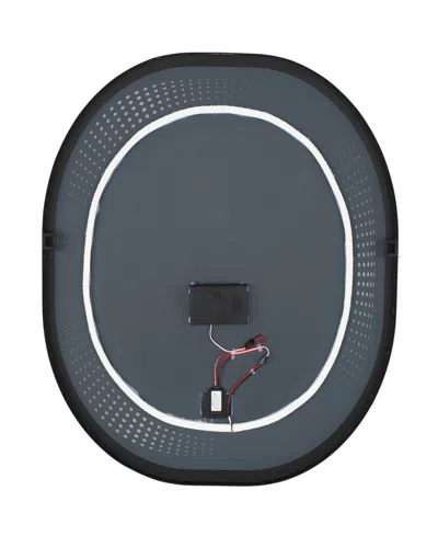 Rosemary Lane Glass 31" Led Wall Mirror With Radial Pattern