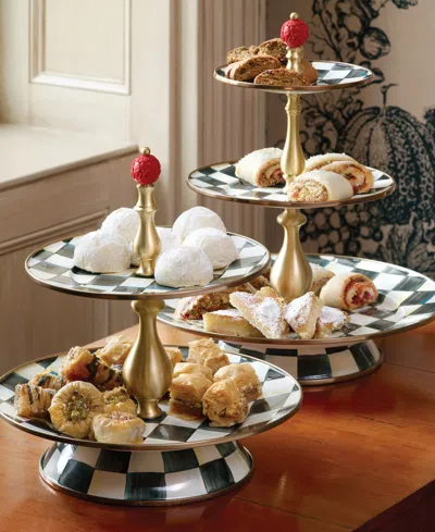 Mackenzie-childs Courtly Check 2-tier Sweet Stand