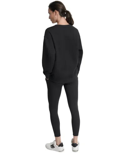 Dkny Sport Women's Medallion-logo Crewneck Sweatshirt