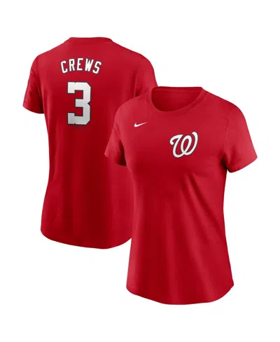 Nike Women's Dylan Crews Red Washington Nationals Fuse Name Number T-shirt