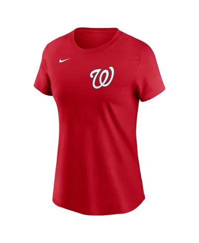 Nike Women's Dylan Crews Red Washington Nationals Fuse Name Number T-shirt