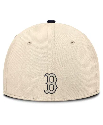 Nike Men's Natural/navy Boston Red Sox Statement Rise Performance Flex Hat