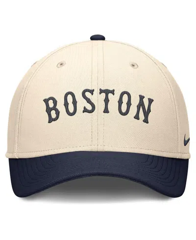 Nike Men's Natural/navy Boston Red Sox Statement Rise Performance Flex Hat
