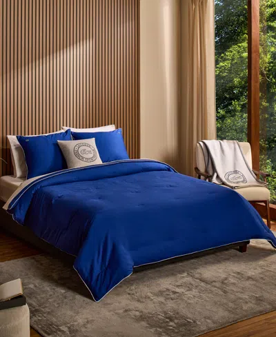 Lacoste Tiebreak Solid 3-pc. Comforter Set, Full/queen