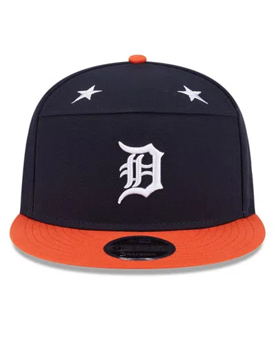 New Era Men's Navy/orange Detroit Tigers 2025 Mlb All-star Game Side Patch 9fifty Snapback Hat