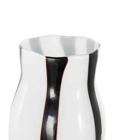 Rosemary Lane Glass Concaved Round Decorative Vase, 12"