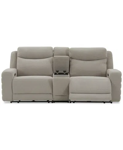Macy's Kristyan 3-pc. Fabric Sofa With 2 Power Motion Chairs And Console, Exclusively At