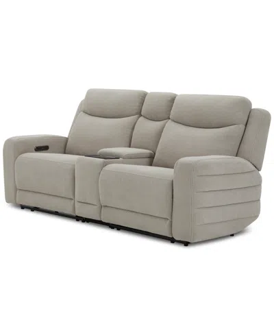 Macy's Kristyan 3-pc. Fabric Sofa With 2 Power Motion Chairs And Console, Exclusively At