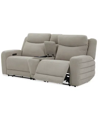 Macy's Kristyan 3-pc. Fabric Sofa With 2 Power Motion Chairs And Console, Exclusively At