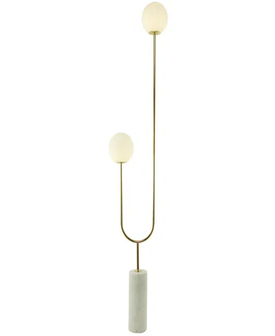 Rosemary Lane 73" Metal Curved Orb 2 Light Room Floor Lamp
