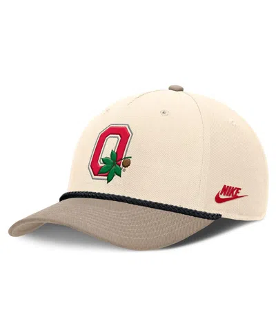 Nike Men's Natural Ohio State Buckeyes Rise Legacy Throwback Logo Adjustable Hat