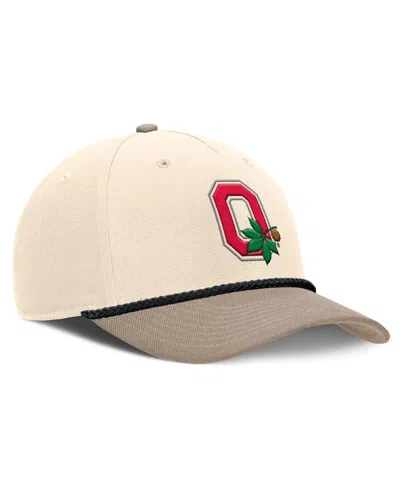 Nike Men's Natural Ohio State Buckeyes Rise Legacy Throwback Logo Adjustable Hat