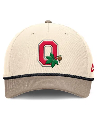 Nike Men's Natural Ohio State Buckeyes Rise Legacy Throwback Logo Adjustable Hat
